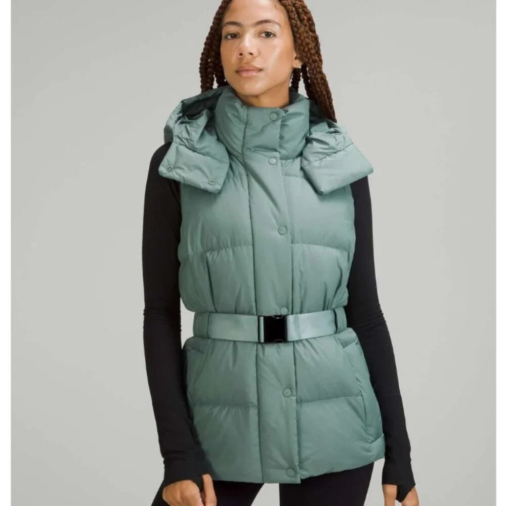 Lululemon Wunder Puff Waist Vest Tidewater Teal Size 2